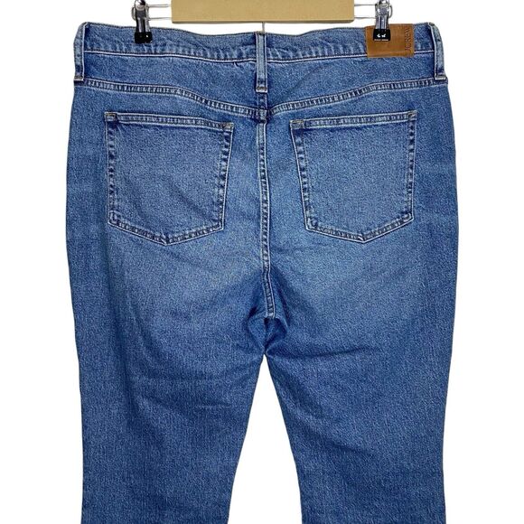 NWT J Crew Jeans Women 32 Blue 9" Demi Boot Crop Raw Hem Denim High Rise BP584 - Picture 6 of 16
